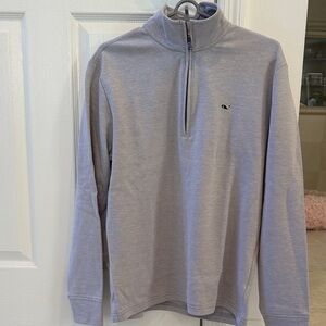 Vineyard Vines Men's Gray Half-Zip Sweater. Size small